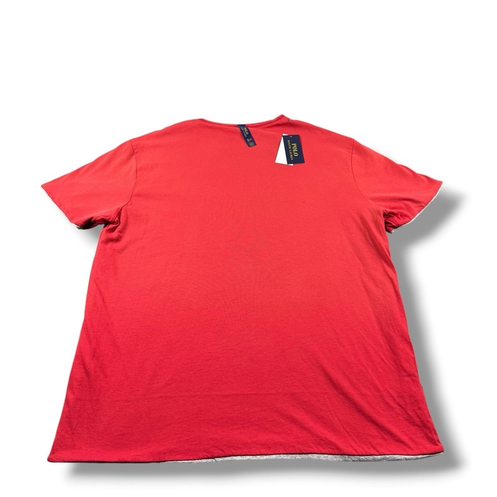 NWT Polo Ralph Lauren Custom Slim Reversible Graphic T-Shirt Gray/Red Mens Sz XL - Picture 3 of 11
